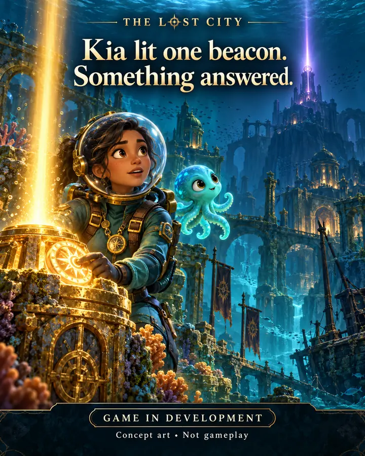 Poster: Kia lit one beacon. Something answered.